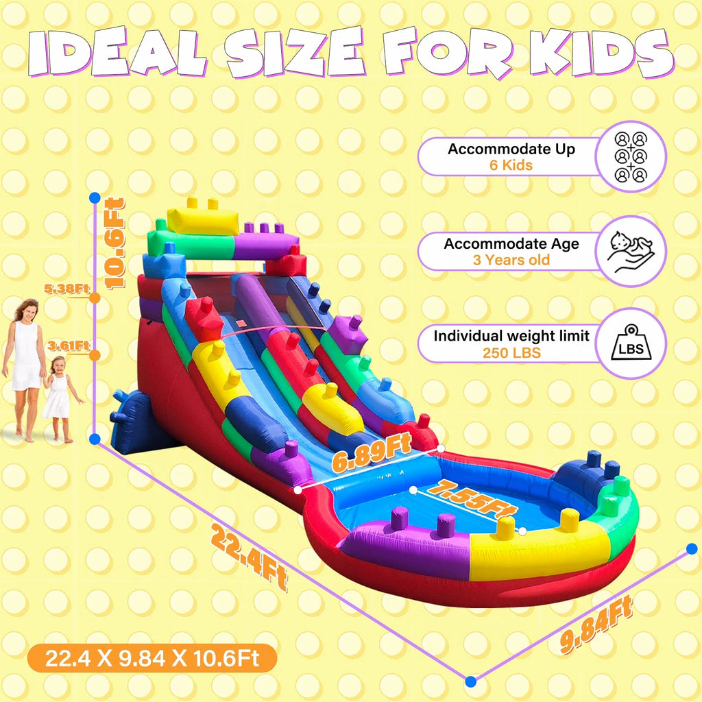 Grade Inflatable Water Slide with Splash Pool for Adults and Kids Includes Backyard, Outdoor Water Play The Best Outdoor Fun