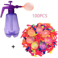 Portable Air Water Balloon Pump with Balloons for Kids Party Outdoor Toy (Random Color)