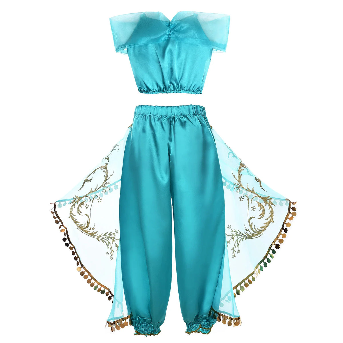 Kids Jasmine Princess Costume Dress – Aladdin Magic Lamp Outfit