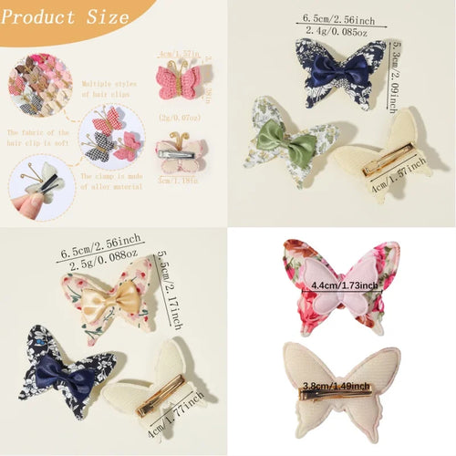 1 Set Butterfly Hair Clips 3 Styles of Butterfly Clips Children Teenagers To Decorate Wear in Daily Life Girls' Hair Accessories