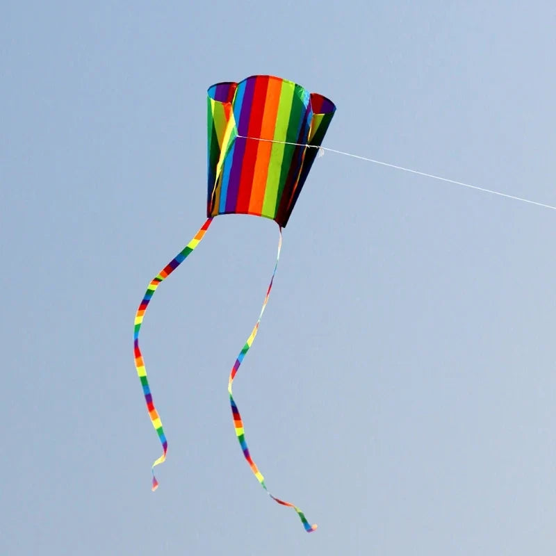 Kids Interactive Long Tail Rainbow Parafoil Flying Kite – Educational Creative Outdoor Toy, Best Gift for Play