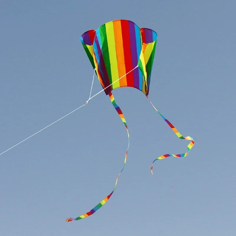 Kids Interactive Long Tail Rainbow Parafoil Flying Kite – Educational Creative Outdoor Toy, Best Gift for Play