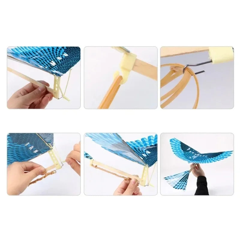 Kids Flying Birds Kite – Elastic Rubber Band Powered, Funny Outdoor Toy, Parent-Child Interactive Sports