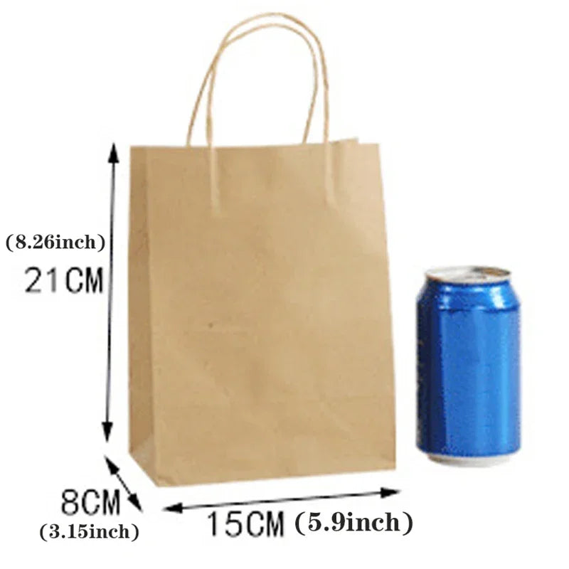 10/30/50PCS Holiday Gift Bags with Handle – Colored Paper Shopping Bags for Christmas, Valentine’s Day, Wedding & Party Favors