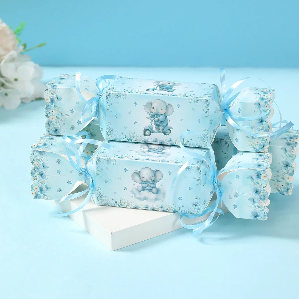 Baby Elephant Candy Box Gift Box Favor Box Birthday Party Decor Kids Boy Girl Birthday Party Supplies Favors Baby Shower Decor