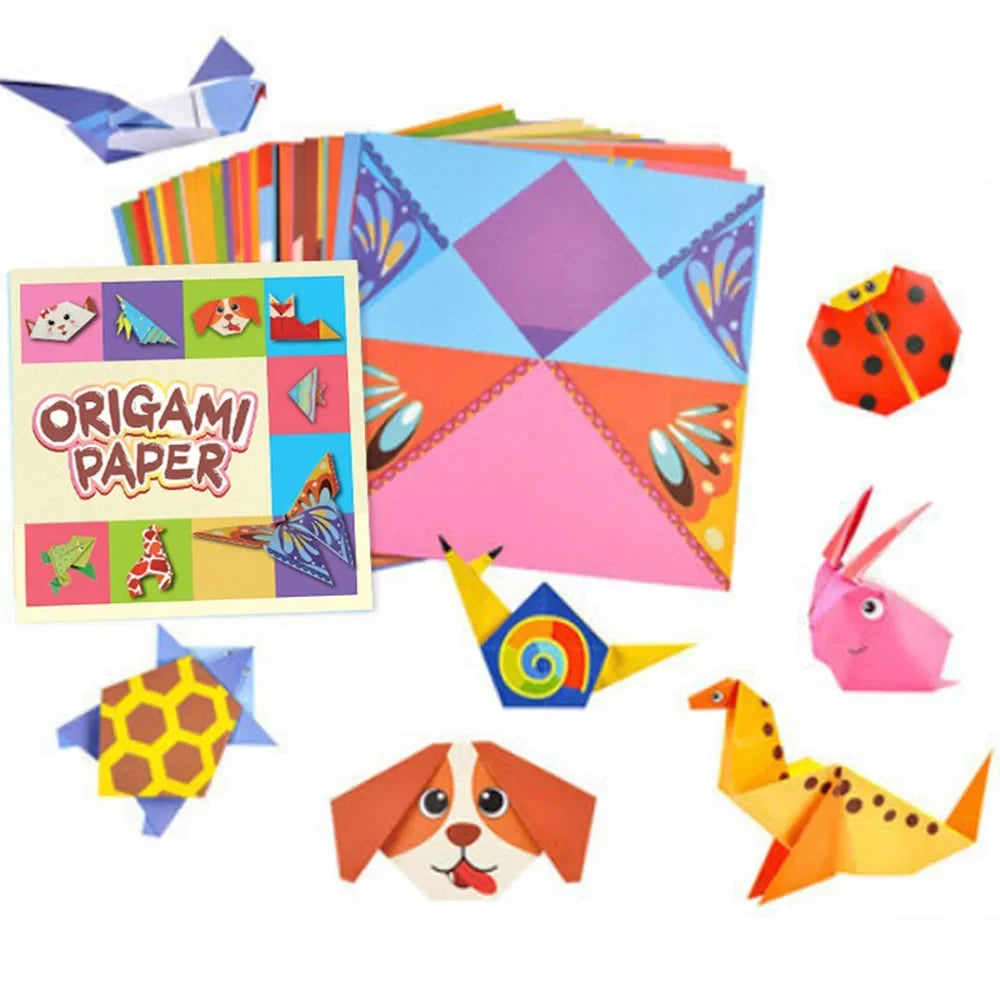 Origami Kit with 30/108 Sheets Origami Paper and Guiding Book – DIY Art Craft Project Supplies for Beginners and Kids