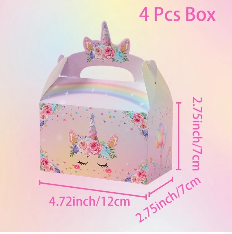 Unicorn Gift Boxes Birthday Party Decoration Kids Unicorn Party Favor Boxes Baby Shower Birthday Party Decorations Supplies