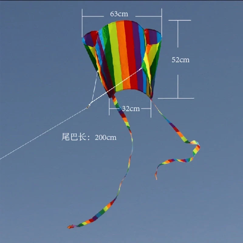 Kids Interactive Long Tail Rainbow Parafoil Flying Kite – Educational Creative Outdoor Toy, Best Gift for Play