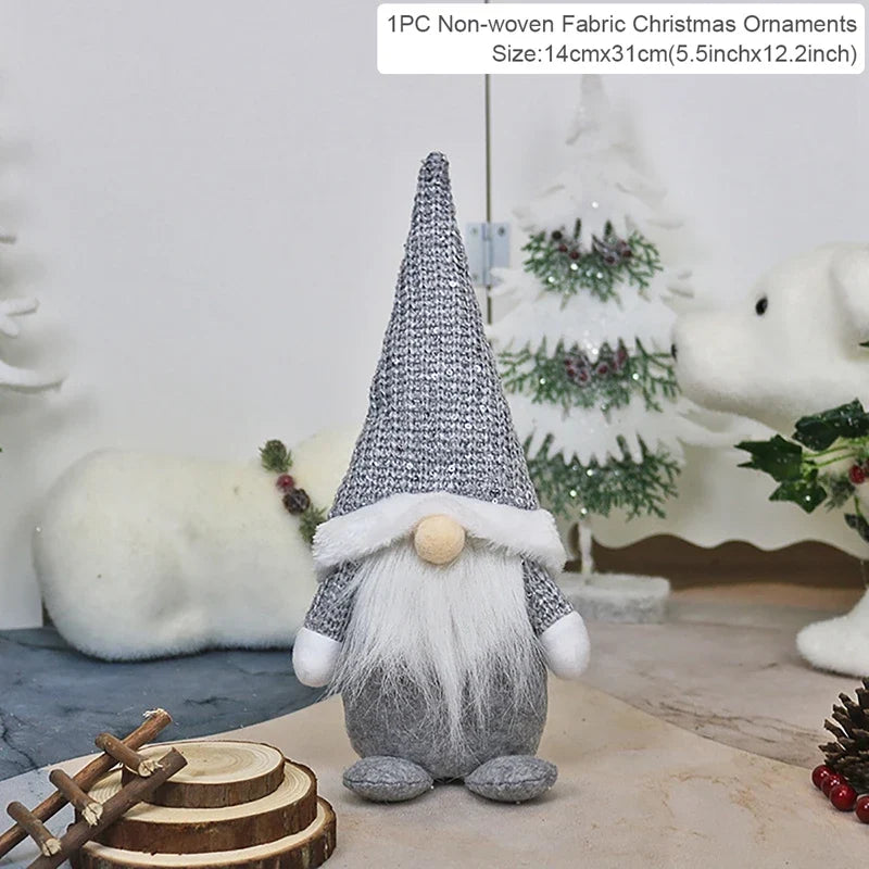 Santa Claus Doll Chirstmas Decorations Home 2025 Decor Table Elk Doll Christmas Ornaments Xmas Navidad Gifts Happy New Year 2026