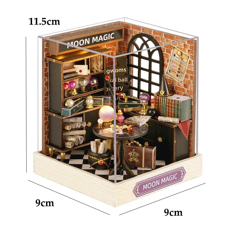 Wooden Miniature Doll House DIY 3D Puzzle Building Kit