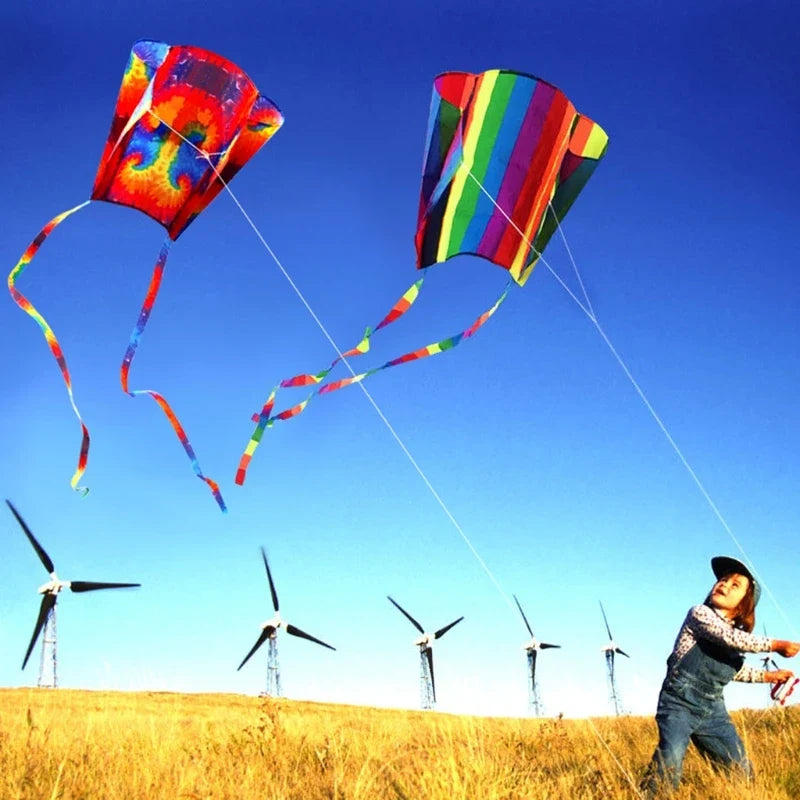 Kids Interactive Long Tail Rainbow Parafoil Flying Kite – Educational Creative Outdoor Toy, Best Gift for Play