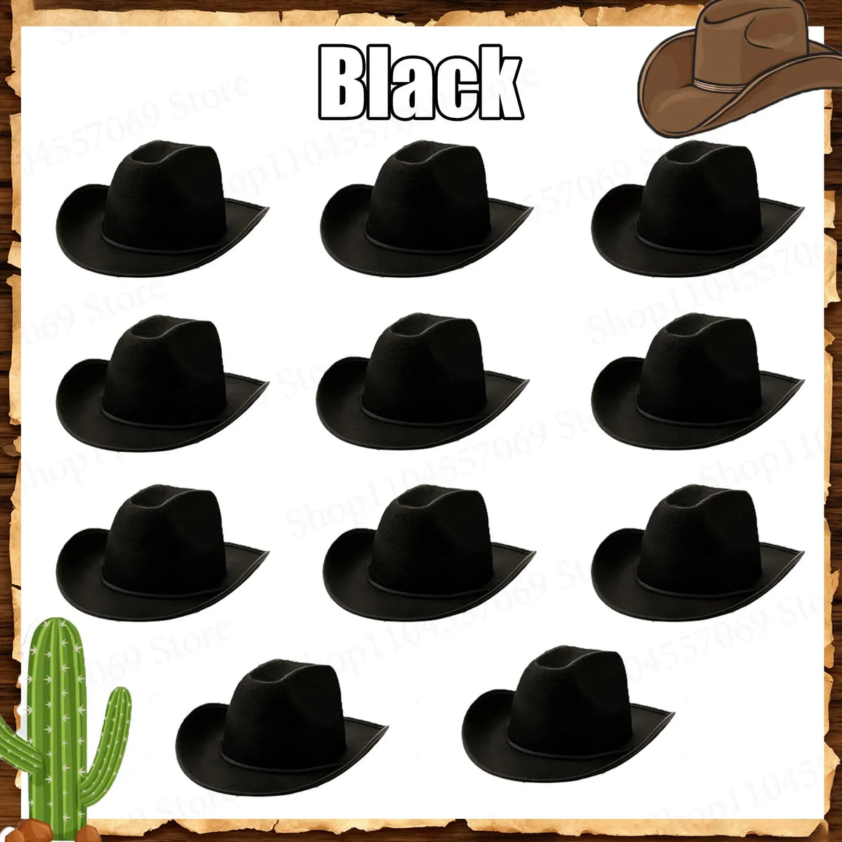 6-32Set Kids Western Cowboy Hats with Bandanas Cowboy Party Hats for Birthday Party Cosplay Costume Party Western Party Favors