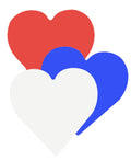 Die-Cut Magnetic - Large Tri-Color Heart