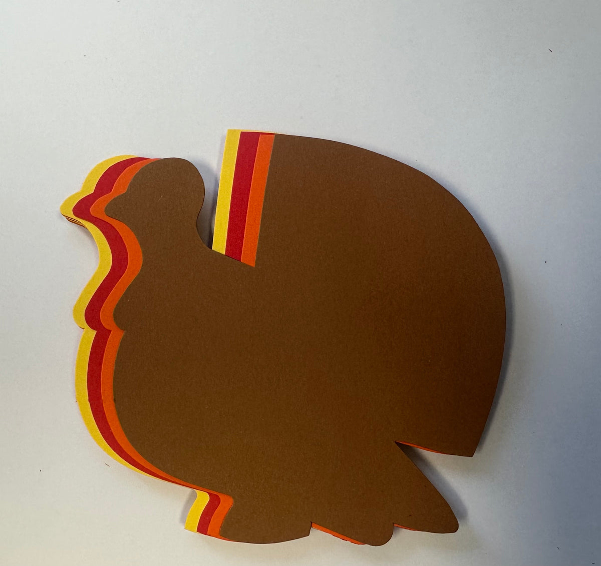 SHAPES ETC.  124 Pcs Thanksgiving Turkey Large Assorted Color Cut-Outs - 5.5in