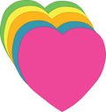 SHAPES ETC. Heart Bright Neon Assorted Color Small Cut-Outs- 2.5"