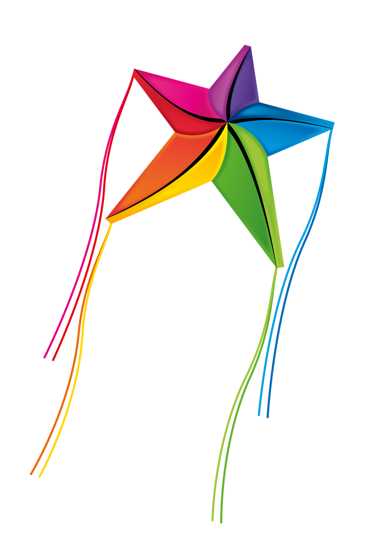 57 Inch Wide ShootingStar Ripstop Nylon Star Kite