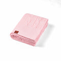 Cable Knit Baby Blanket in Pink