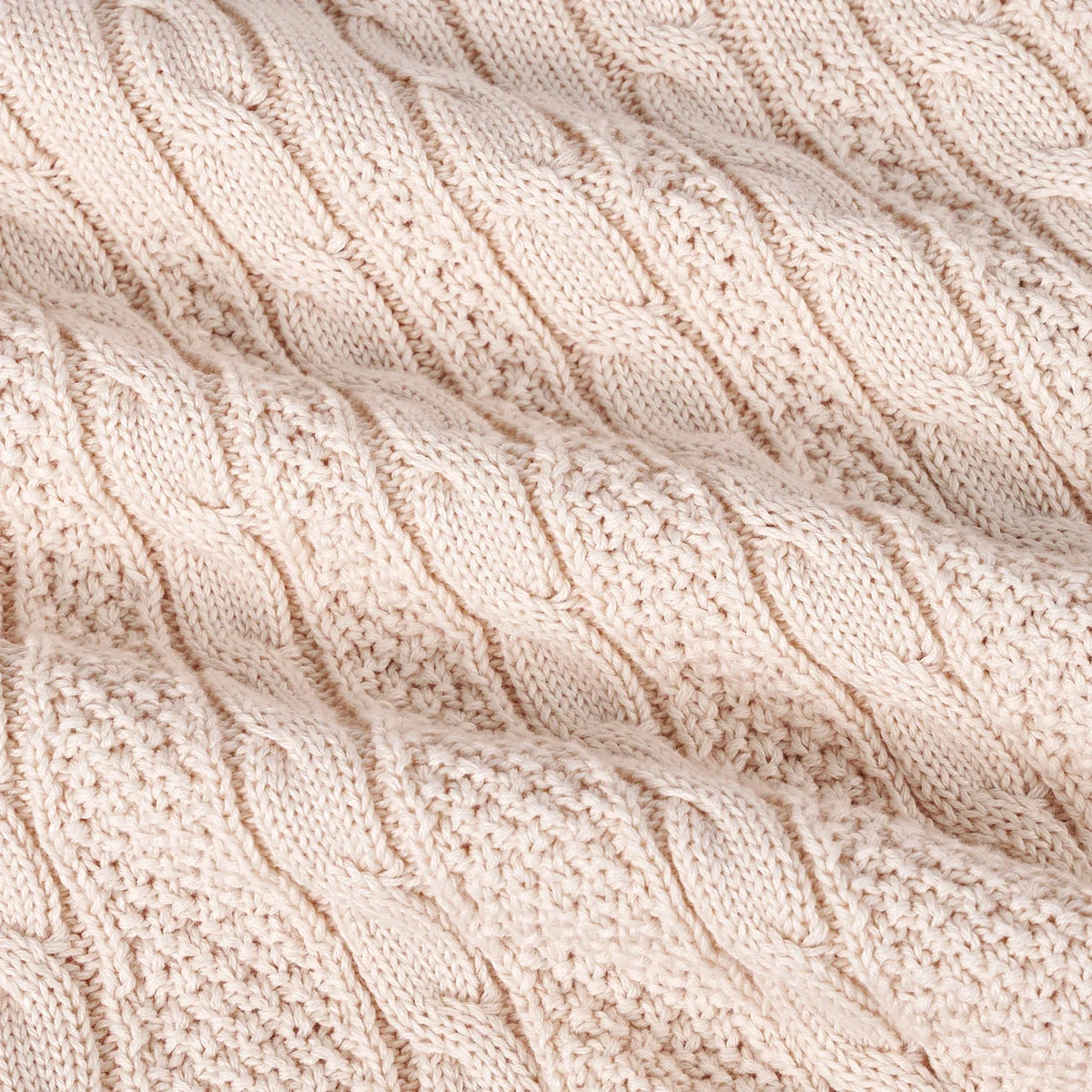 Cable Knit Polo Dress in Beige
