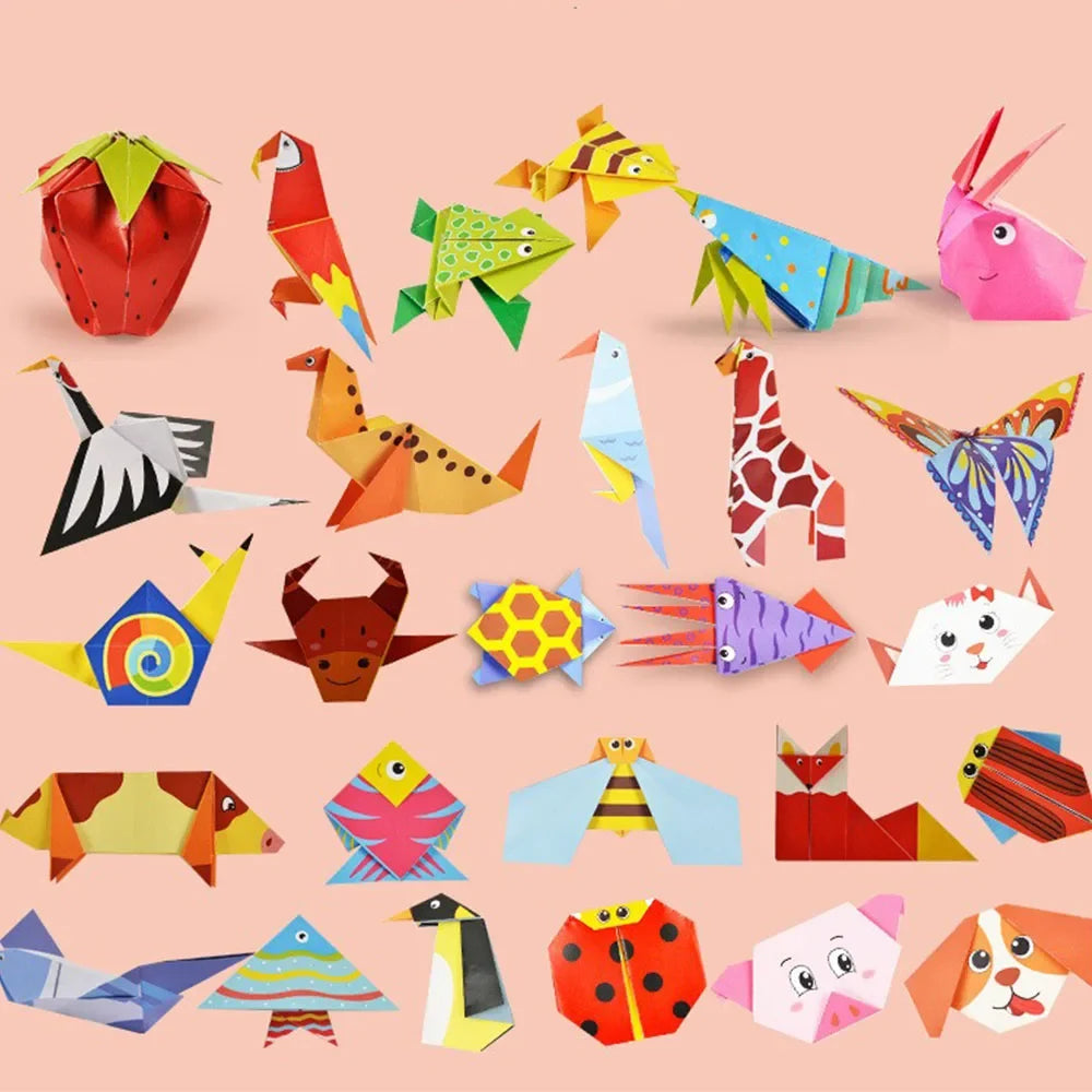 Origami Kit with 30/108 Sheets Origami Paper and Guiding Book – DIY Art Craft Project Supplies for Beginners and Kids