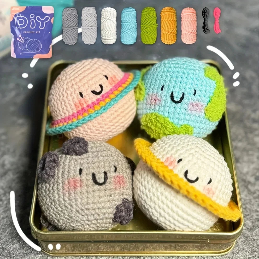 4pcs Planet Crochet Kit