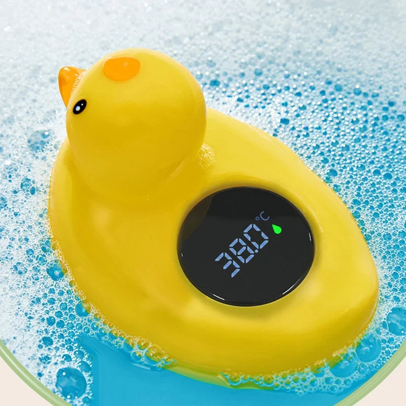 Yellow Duck Floating Baby Bath Thermometer – Waterproof Digital Water Temperature Sensor for Infants & Toddlers