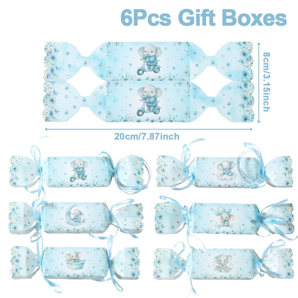 Baby Elephant Candy Box Gift Box Favor Box Birthday Party Decor Kids Boy Girl Birthday Party Supplies Favors Baby Shower Decor