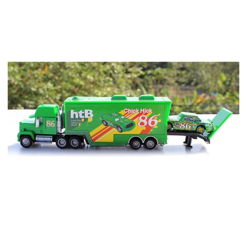 Cars 2 Mack Truck Pixar Racing Car Lightning McQueen Jackson Storm Car 3 Truck Set Metal Toy Model Car Gift For Kids Gift
