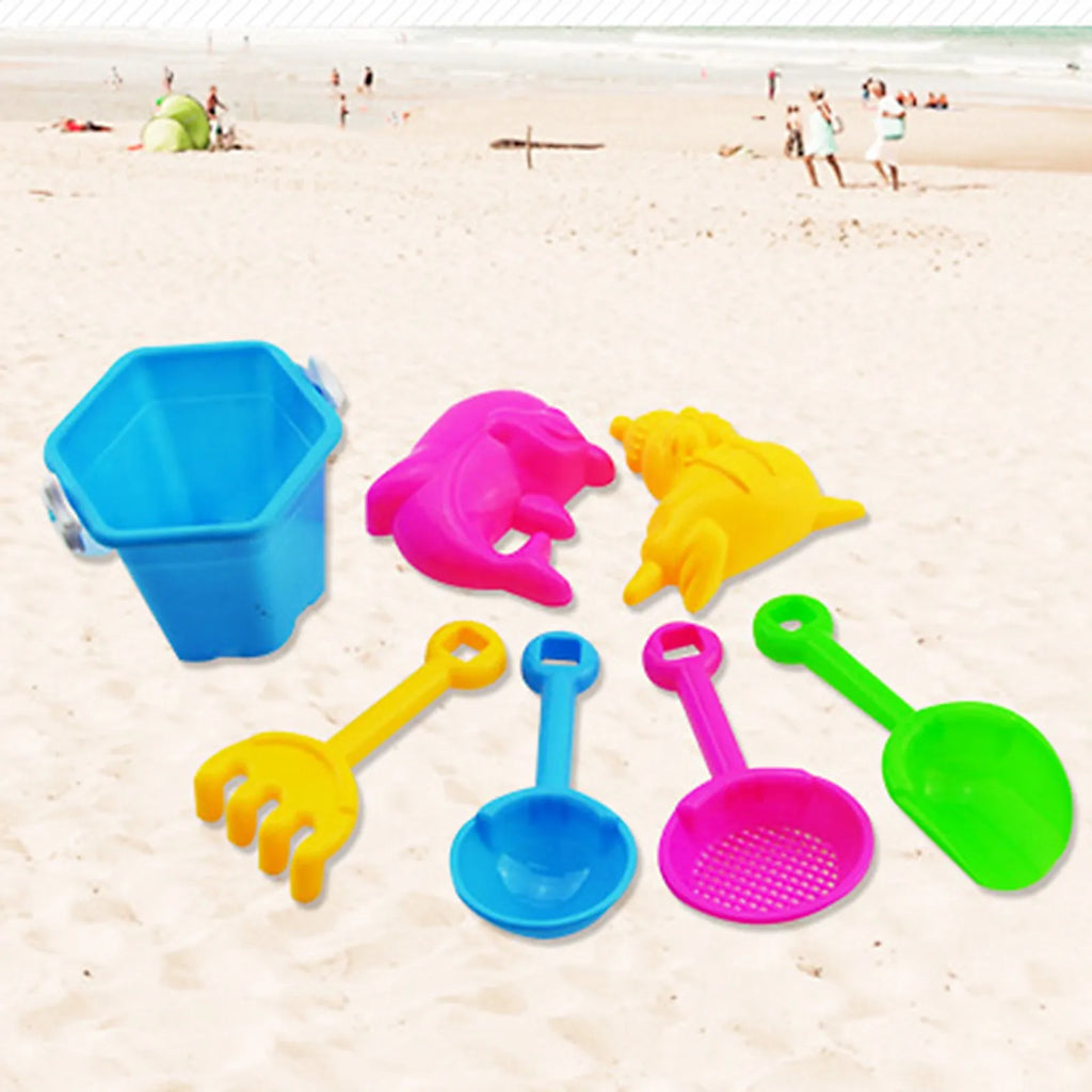 7-Piece Children's Beach Toy Sand Play Set for Outdoor Summer Fun