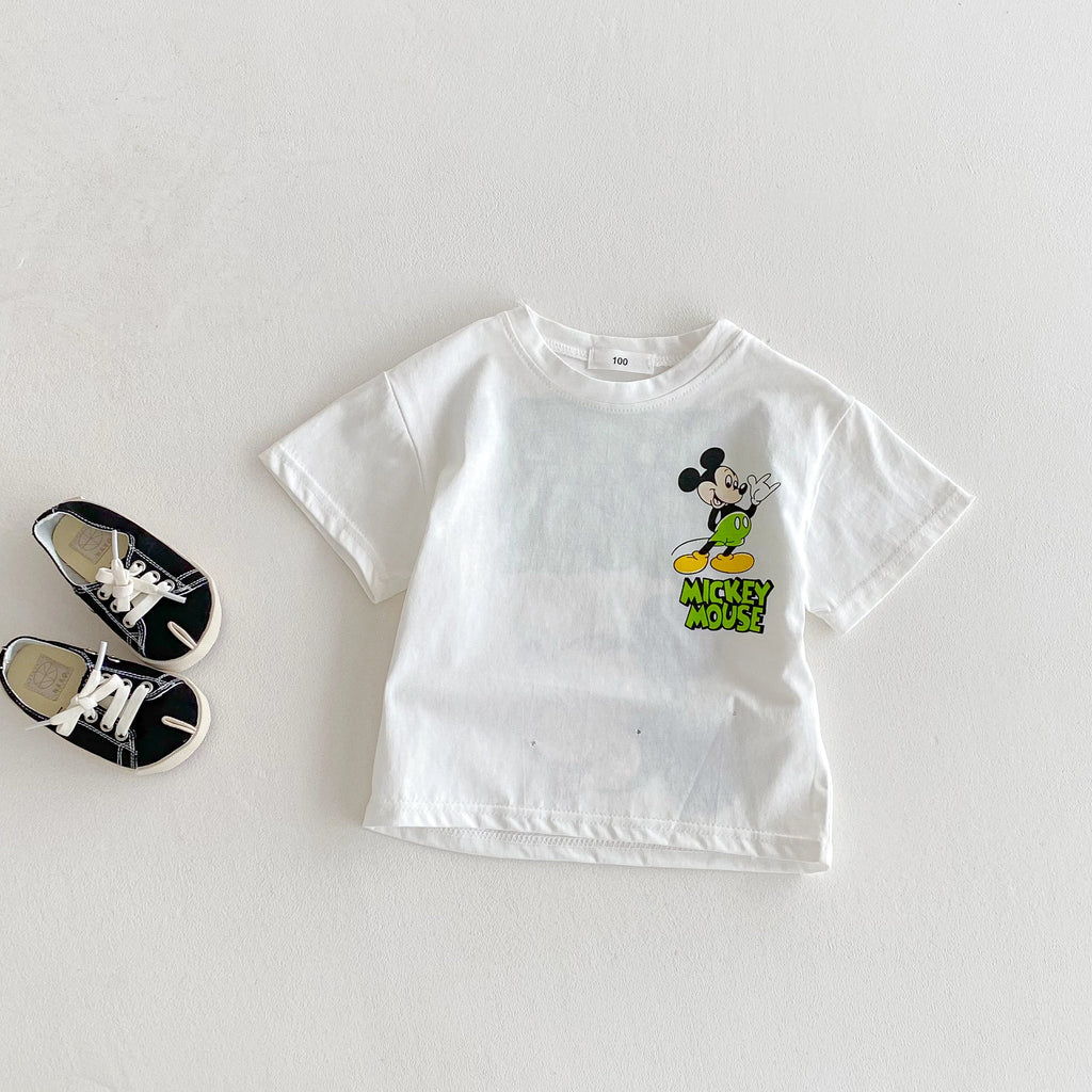 Fashion Casual T-shirt Children's Clothing Printed Cartoon Kids Short Sleeve Tops Tees Boutique Boys Girls Clothes O-neck Tshirt