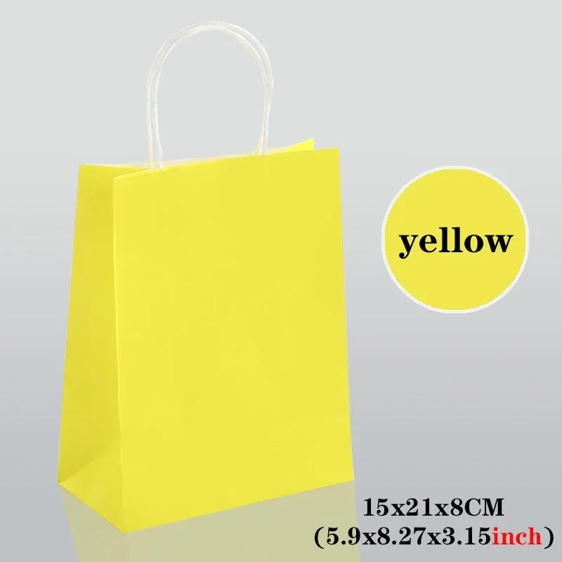 10/30/50PCS Holiday Gift Bags with Handle – Colored Paper Shopping Bags for Christmas, Valentine’s Day, Wedding & Party Favors