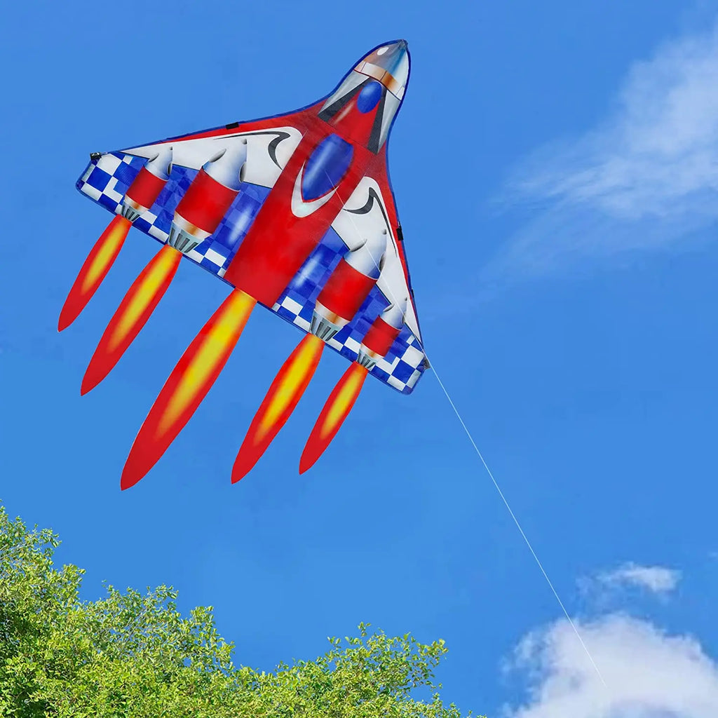 Outdoor Fun Sports Plane Kite – with Handle and Line, Good Flying, for Kids and Adults