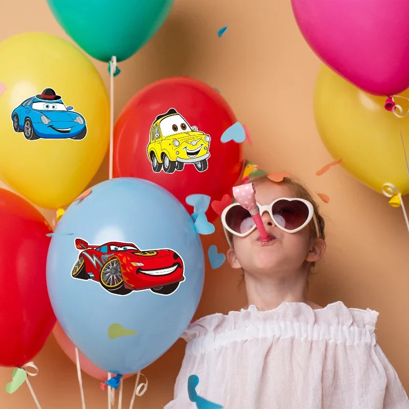 16Sheets Cars Lightning Mcqueen  Make Your Own Face DIY Puzzle Stickers Party Favors Kids Toys Birthday Gifts