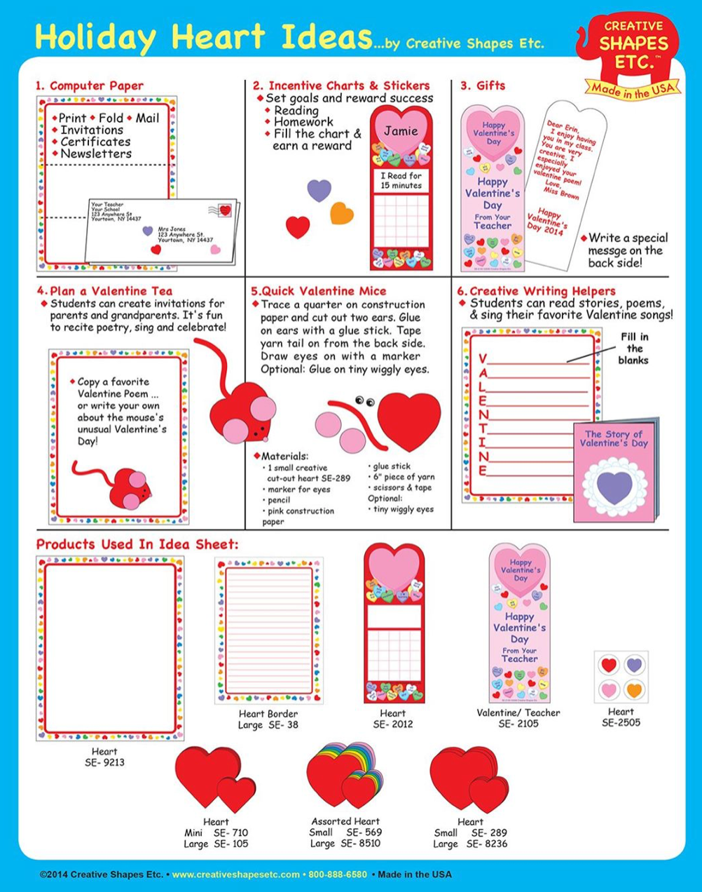 SHAPES ETC. Large Cut-Out Set - Valentine's