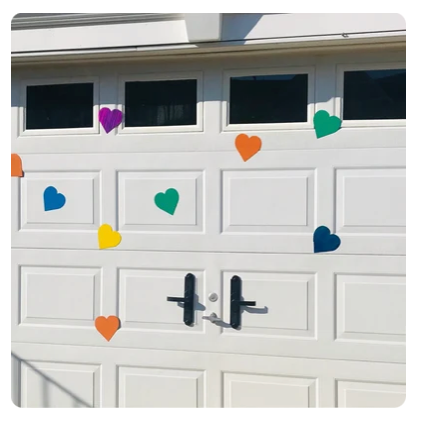 Die-Cut Magnetic - Large Tri-Color Heart