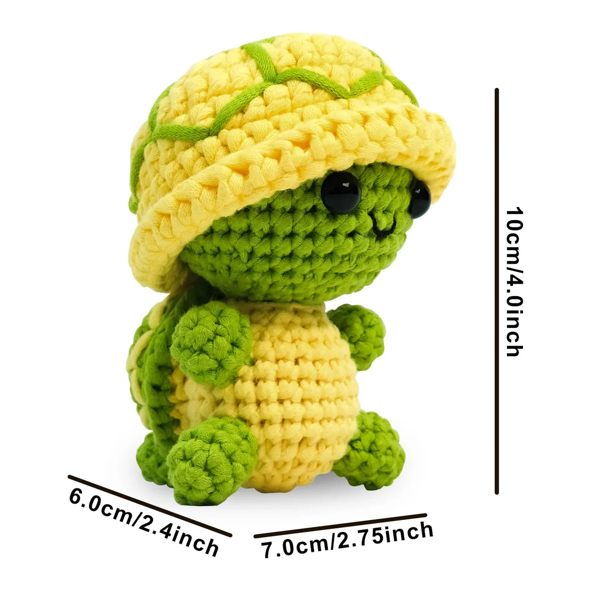 Tortoise Crochet Kit with Soft Yarn Crochet Kit with Step-by-Step Video Tutorials Learn to Crochet Animals Kits for Adults