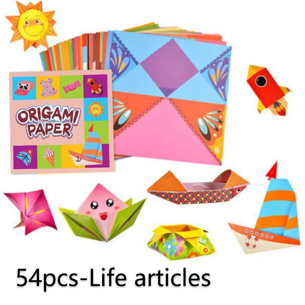 Origami Kit with 30/108 Sheets Origami Paper and Guiding Book – DIY Art Craft Project Supplies for Beginners and Kids