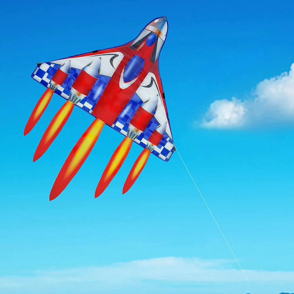 Outdoor Fun Sports Plane Kite – with Handle and Line, Good Flying, for Kids and Adults