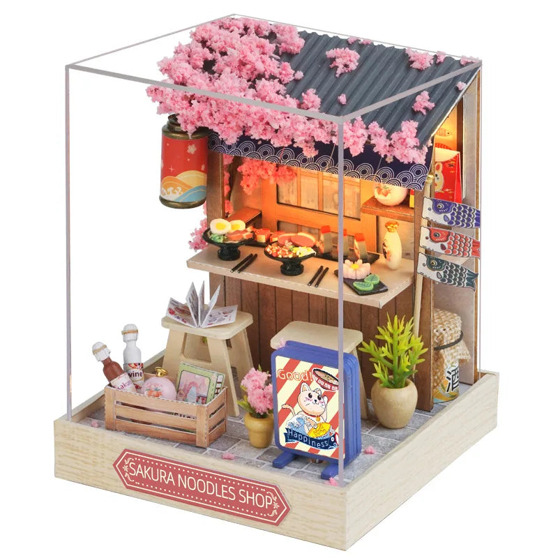 Wooden Miniature Doll House DIY 3D Puzzle Building Kit