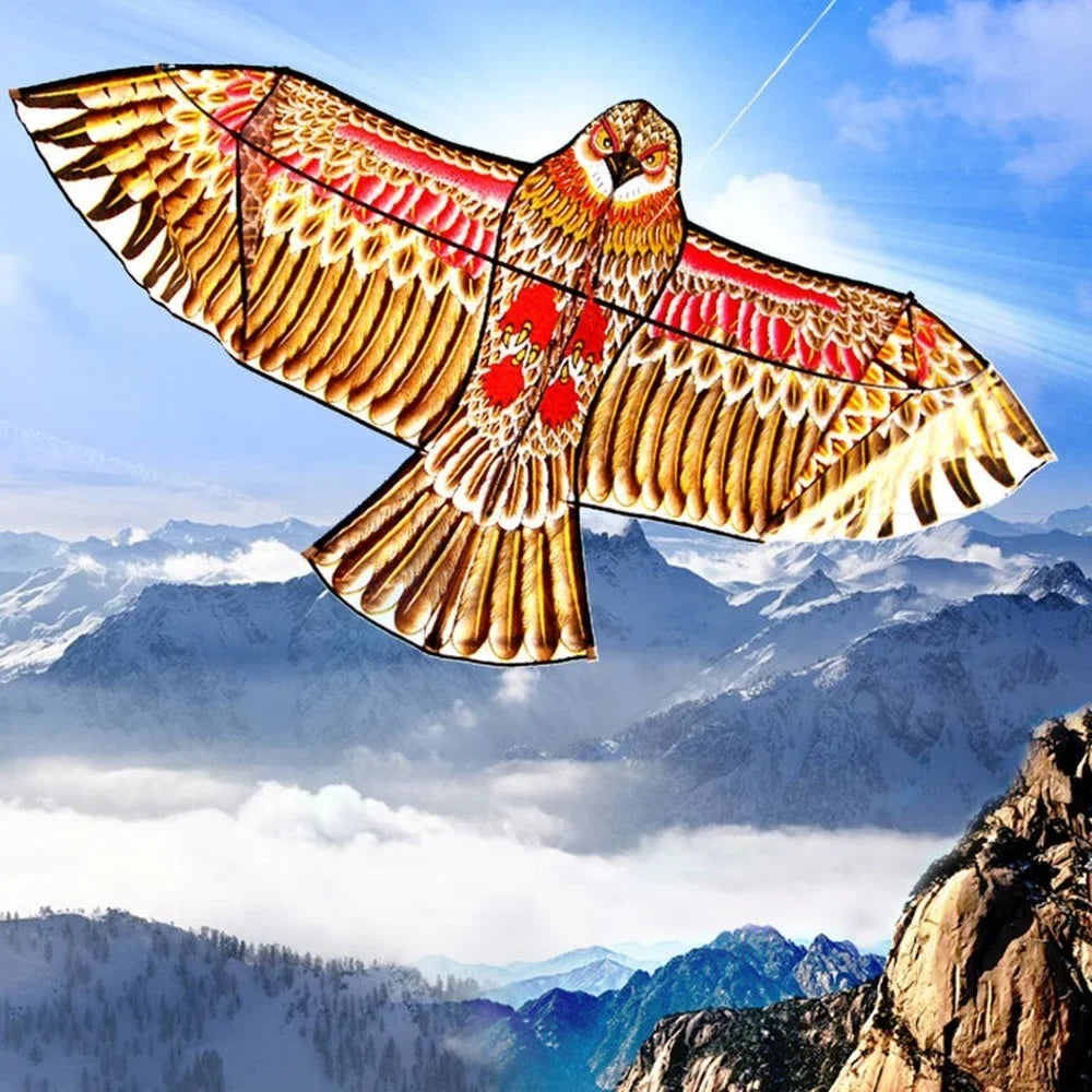 2pcs 1.1m Flat Eagle Kite with 30m Kite Line – Children’s Flying Bird Kites, Windsock Garden Cloth Toy, Outdoor Kid Gift