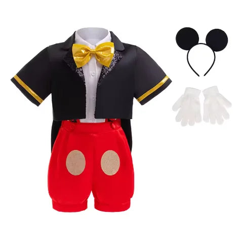 2025 Baby Clothes Cartoon  Mouse Play Cosplay  Girl Boy Backband Pants Set Stage Performance Christmas  Kid Halloween Costume