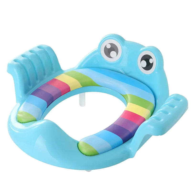 Baby Potty Training Seat with Adjustable Step Stool Ladder - Comfortable Cartoon Toilet Trainer for Toddlers