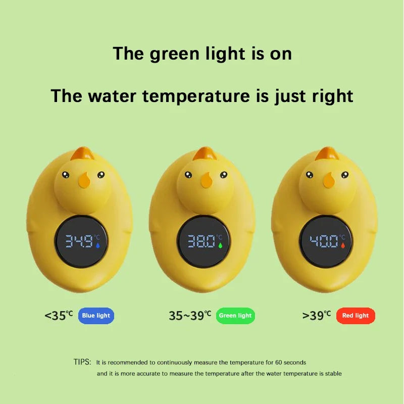 Yellow Duck Floating Baby Bath Thermometer – Waterproof Digital Water Temperature Sensor for Infants & Toddlers