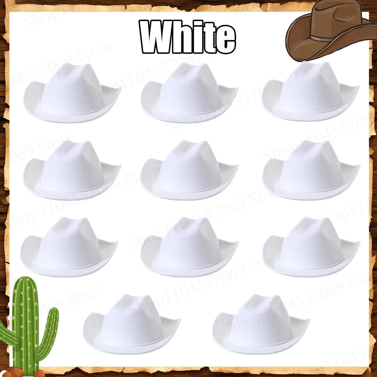 6-32Set Kids Western Cowboy Hats with Bandanas Cowboy Party Hats for Birthday Party Cosplay Costume Party Western Party Favors