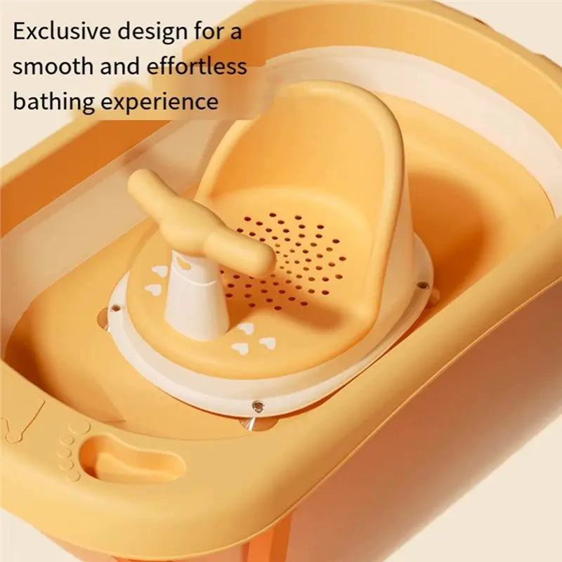 Infant Non-Slip Bath Seat for Newborns & Toddlers – Cushioned Plastic Baby Bathtub Chair