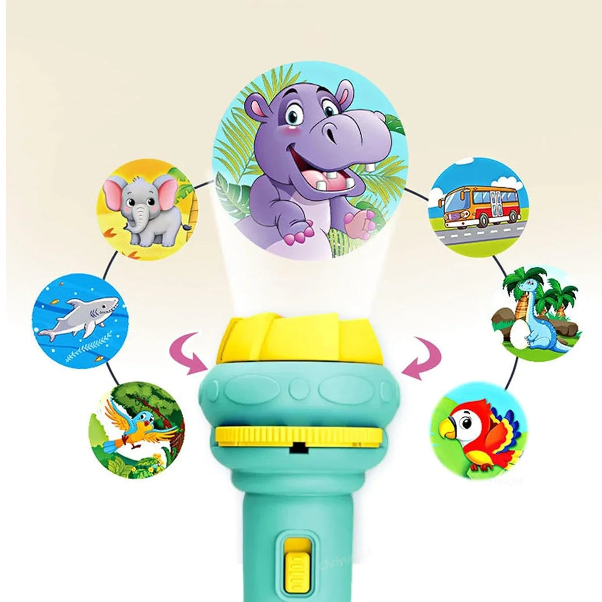 Kids Projector Flashlight Toy Bedtime Story Light 10 Cards