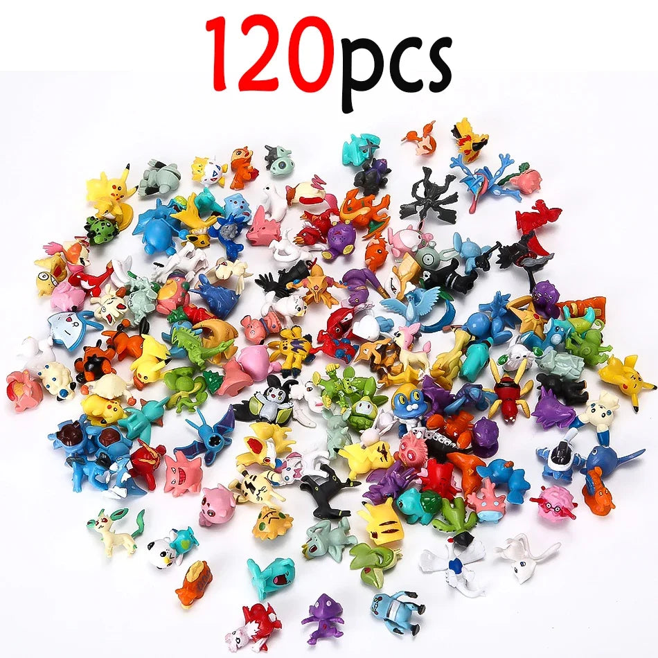 144 Pcs/Lot Mini Pokemon Figure Pikachu Kids Model Toys 2-3cm Kawaii Figurine PVC Dolls 6*24pcs Toys Wholesale