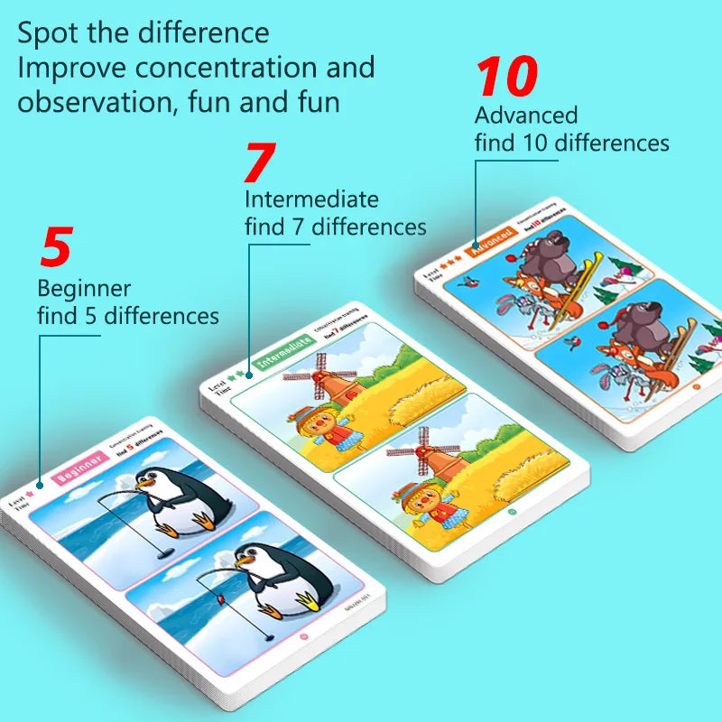 Find the Difference Reusable Activity Cards for Kids
