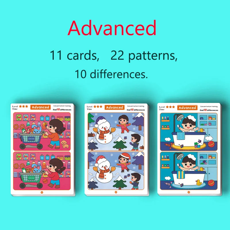 Find the Difference Reusable Activity Cards for Kids