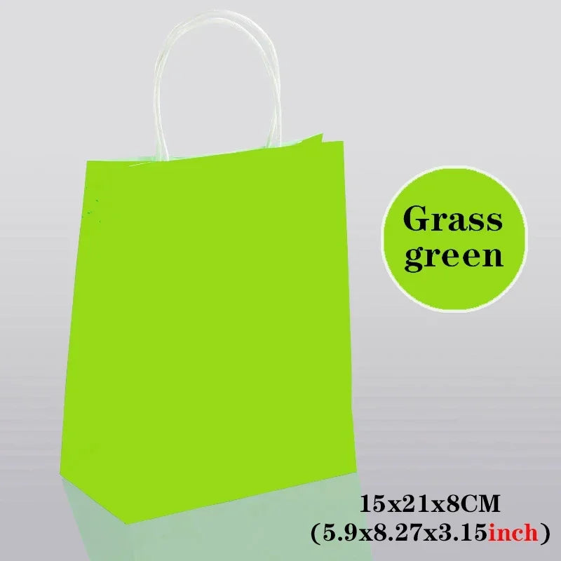 10/30/50PCS Holiday Gift Bags with Handle – Colored Paper Shopping Bags for Christmas, Valentine’s Day, Wedding & Party Favors