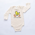 Just Hatched Organic Cotton Long Sleeve Romper & Hat Gift Set